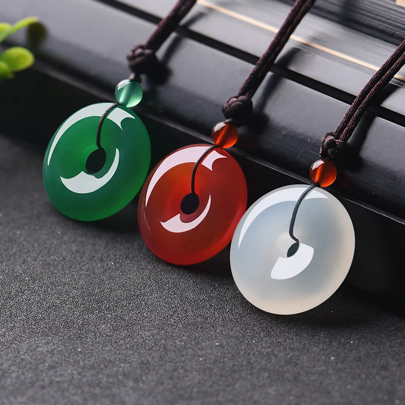 Women Accessories Trendy - Natuurlijke Multicolor Jade Donut Hanger Agaat