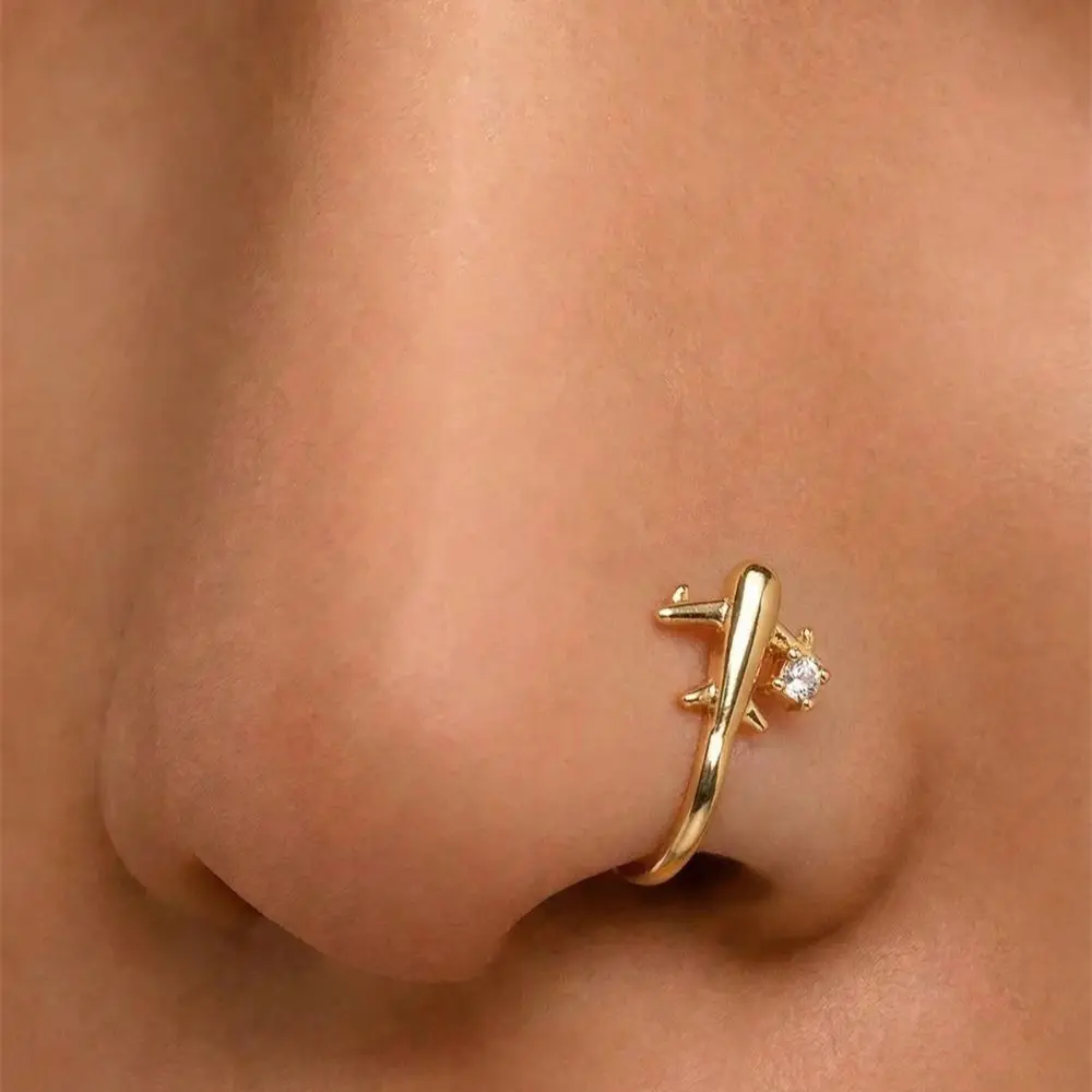 Women'S Accessories Jewelry Sale - 1PC Vliegtuigontwerp Geen piercing neusclip Dagelijks