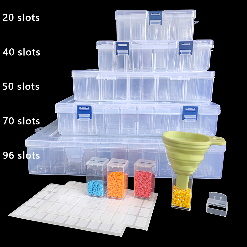 Women Accessories Box - Vierkante plastic opbergdoos voor diamant schilderijen