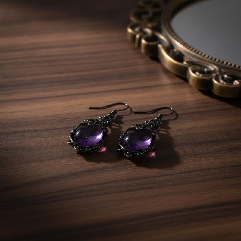 Vintage paarse kristallen oorb - Women'S Accessories For Formal Wear recensie en prijs