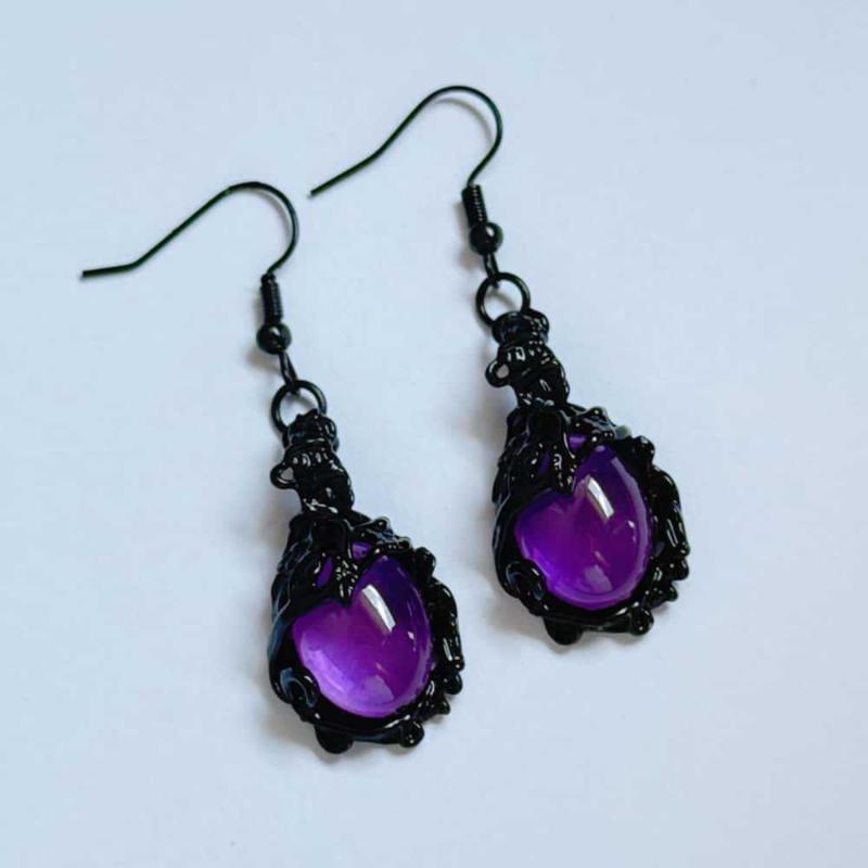 Vintage paarse kristallen oorb - Women'S Accessories For Formal Wear recensie en prijs