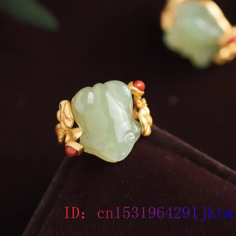 Groene Jade Kikker Ringen Char - Women Accessories Trendy recensie en prijs
