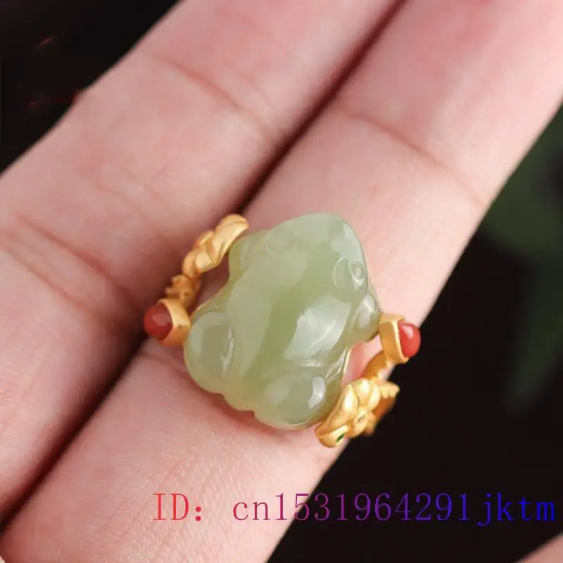 Groene Jade Kikker Ringen Char - Women Accessories Trendy recensie en prijs