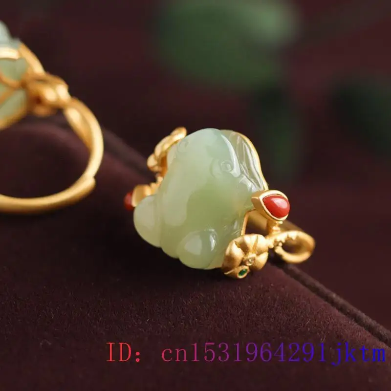 Groene Jade Kikker Ringen Char - Women Accessories Trendy recensie en prijs
