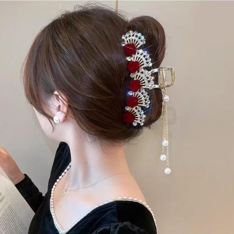 Vintage rode bloemen haarclip  - Women'S Accessories For Formal Wear recensie en prijs