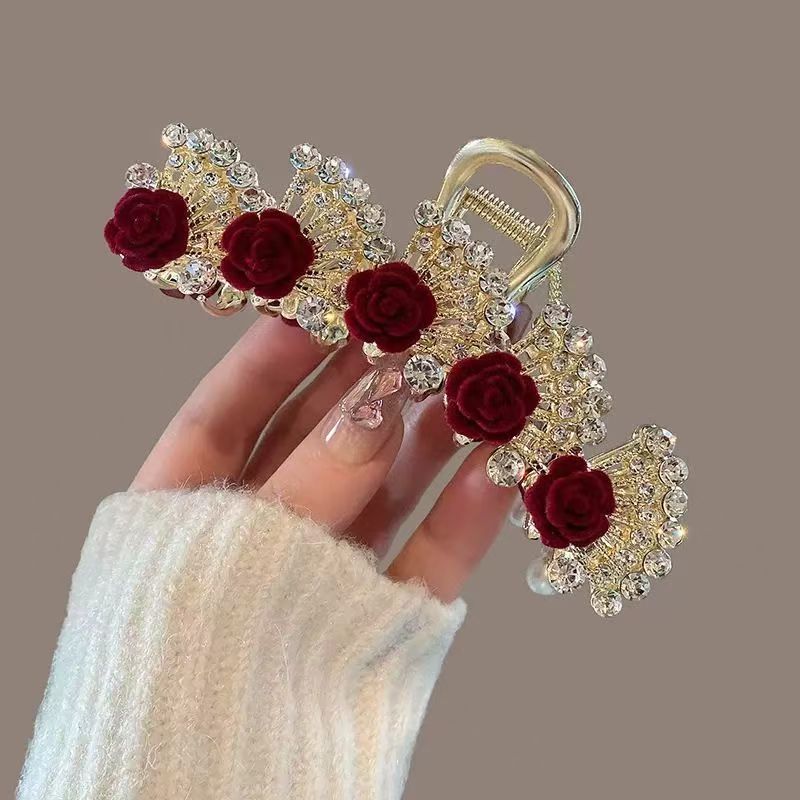Vintage rode bloemen haarclip  - Women'S Accessories For Formal Wear recensie en prijs
